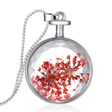 Dried flower specimen multicolor necklace – Jewelry Gift Ideas — 8