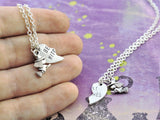 Witch Riding a Broom Heart-shaped Necklace – Jewelry Gift Ideas — 2