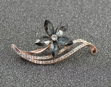 Five-leaf flower crystal brooch – Jewelry Gift Ideas — 7
