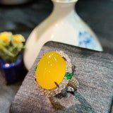 Green Agate Jade Women's Ring – Gifts for Her — 12