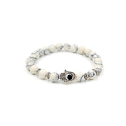 White Turquoise Stretch Palm Bracelet – Jewelry Gift Ideas — 4