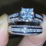 Zircon White Diamond And Blue Diamond Ring – Stylish Gifts — 4