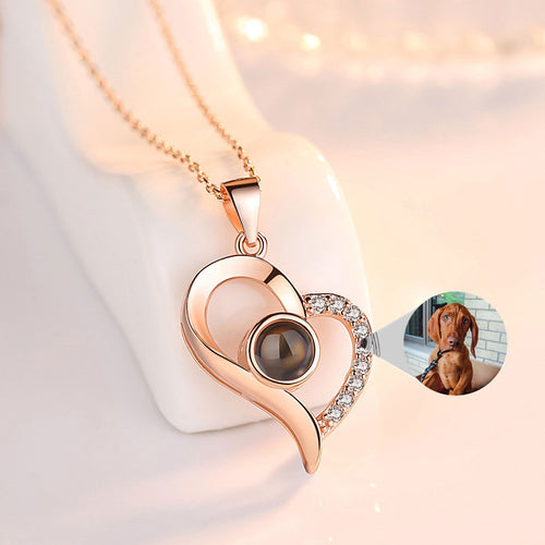 925 Silver Projection Color Photo Heart Necklace – Jewelry Gift Ideas — 2
