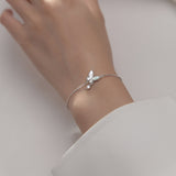 S925 Silver Butterfly Shell Bracelet Women – Jewelry Gift Ideas — 5