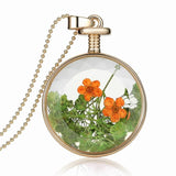 Dried flower specimen multicolor necklace – Jewelry Gift Ideas — 3