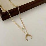 Pearl Moon Double-layer Necklace Female Popular – Jewelry Gift Ideas — 5