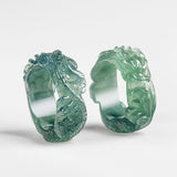 Natural Emerald Blue Dragon King Ring – Holiday Gift Ideas — 3