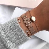 Simple Love Letter Couple Bracelet Stainless Steel – Gifts for Couples — 1