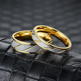 Titanium Steel Ring Diagonal 18K – Thoughtful Gifts — 3