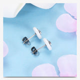 Black and white ceramic stud earrings – Useful Gifts — 2