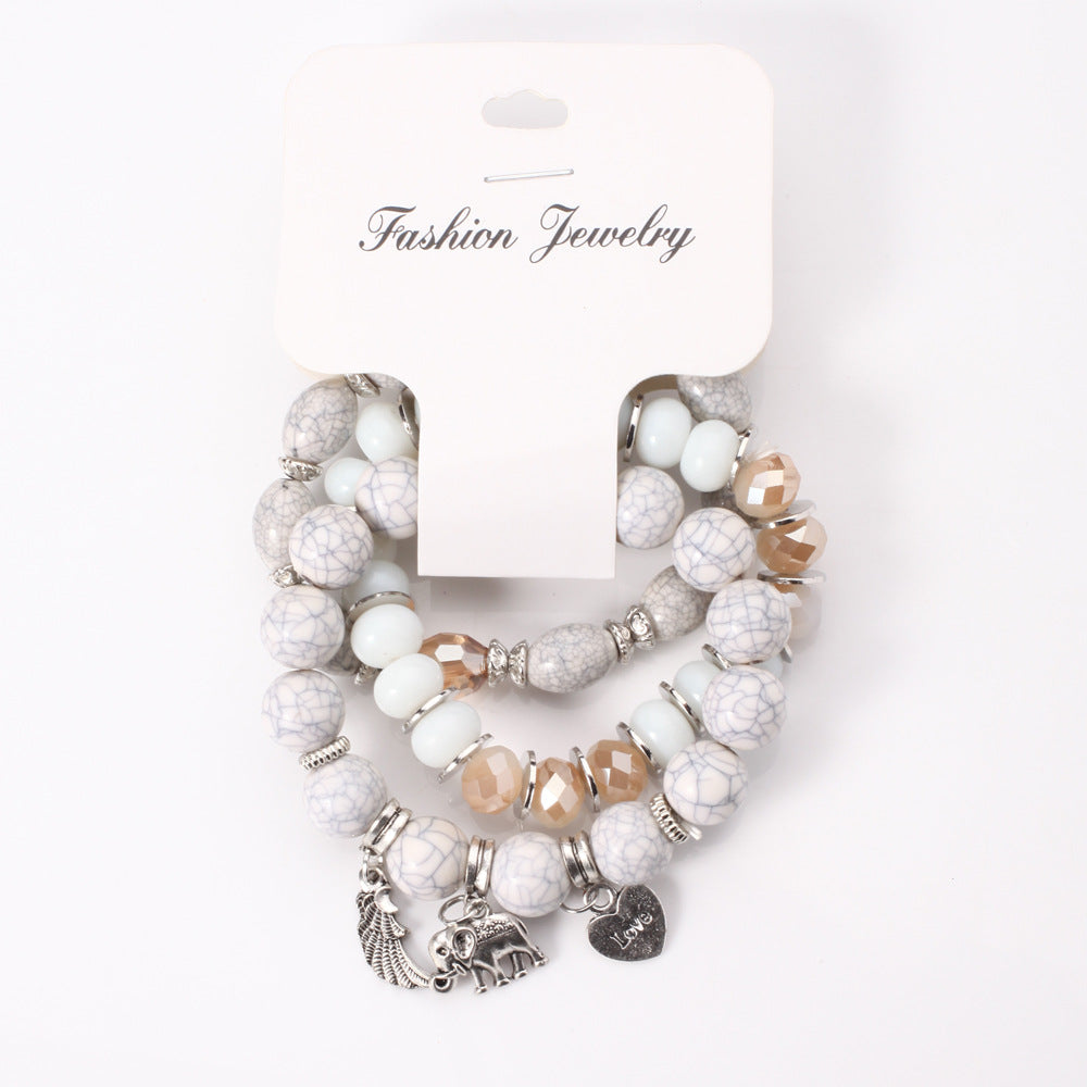 Marble elephant bracelet – Jewelry Gift Ideas — 1