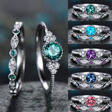 2pcs Colored Diamond Rings Rhinestones Ring – Surprise Gifts — 4
