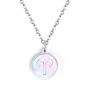 Fashion 12 Constellations White Shell Pendant – Jewelry Gift Ideas — 20