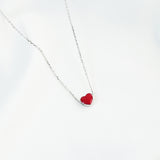 Discolored small red heart necklace – Jewelry Gift Ideas — 5