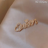 Collar Buckle Anti-fade Queen Letter Brooch Women – Jewelry Gift Ideas — 3