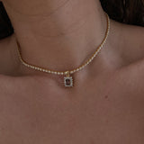 Square Gem Unique Rhinestone Necklace Female – Jewelry Gift Ideas — 10