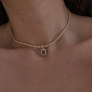 Square Gem Unique Rhinestone Necklace Female – Jewelry Gift Ideas — 10