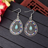 Blue Pine Inlaid Drop Earrings – Holiday Gift Ideas — 3