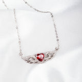 Flying Love Necklace S925 Silver Red Heart – Jewelry Gift Ideas — 4
