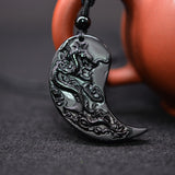 Obsidian Dragon Phoenix Pair Pendant For Lovers – Jewelry Gift Ideas — 2