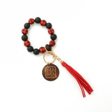 Leopard Wood Bracelet Beaded Spotted – Jewelry Gift Ideas — 15