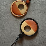 Geometric circle wood chip necklace – Jewelry Gift Ideas — 3