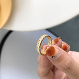 Olive branch braided twisted opening ring – Small Gift Ideas — 2