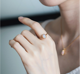 Geometric S925 Silver Plated 9K Gold Luxury Ring – Gifts for Her — 2