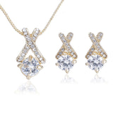 Three-dimensional Cross Necklace Earring Set – Jewelry Gift Ideas — 7