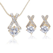 Three-dimensional Cross Necklace Earring Set – Jewelry Gift Ideas — 7