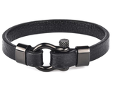 Rock punk minimalist leather bracelet – Jewelry Gift Ideas — 1