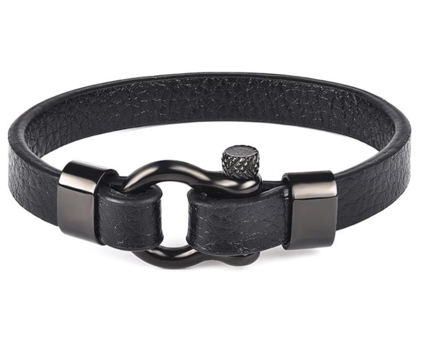 Rock punk minimalist leather bracelet – Jewelry Gift Ideas — 1