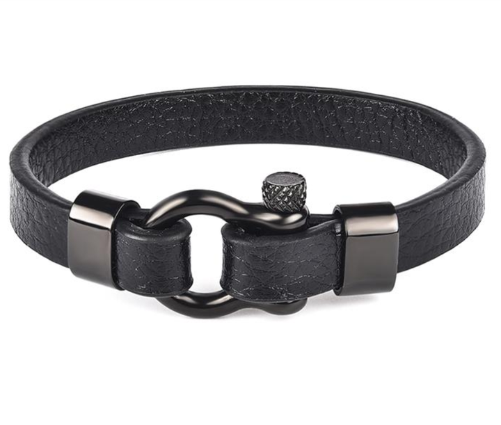 Rock punk minimalist leather bracelet – Jewelry Gift Ideas — 1