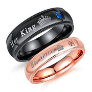 Crown couple diamond ring – Gifts for Couples — 1
