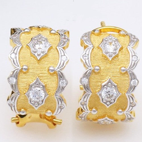 925 Silver Gilt Wavy Star Stud Earrings – Unique Gift Ideas — 1