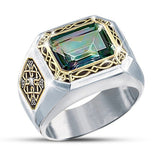 Square gem men's ring – Gifts for Him — 3
