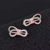 S925 Sterling Silver Earrings New Bow Earrings Sweet – Everyday Gifts — 4
