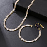 Golden Rhinestone Clavicle Chain Short Necklace – Jewelry Gift Ideas — 2