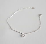 S925 Sterling Silver Long Zircon Pendant Bracelet – Jewelry Gift Ideas — 1