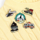 Tour Bus Compass Alloy Brooch Fire Pin Outdoor – Jewelry Gift Ideas — 2