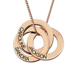 Silver Necklace Personalized Russian Interlocking – Jewelry Gift Ideas — 3