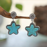 Big Pentagram Earrings Creative Turquoise – Meaningful Gifts — 9