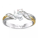 Kitty Ring Lettering I Love My Kitty Two-Color – Gifts for Couples — 1