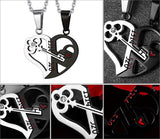 Titanium Steel Puzzle Heart-Shaped Couple Pendant – Jewelry Gift Ideas — 3