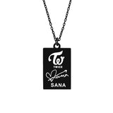 KPOP TWICE Member Signature Stainless Steel – Jewelry Gift Ideas — 12