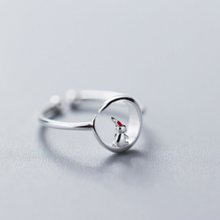 Jade rabbit ring on the moon – Gifts for Pet Lovers — 1