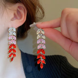 Gradient Color Tassel Wheat Long Earrings Women – Gifts for Her — 13