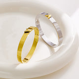 V-shaped Wide Couple Bracelet Female Gold Buckle – Jewelry Gift Ideas — 9