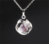 Natural Crystal Small Flower Pendant Necklace – Jewelry Gift Ideas — 12