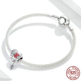Love Puzzle 925 Silver Beads Heart Shaped Diy Bracelet – Stylish Gifts — 3